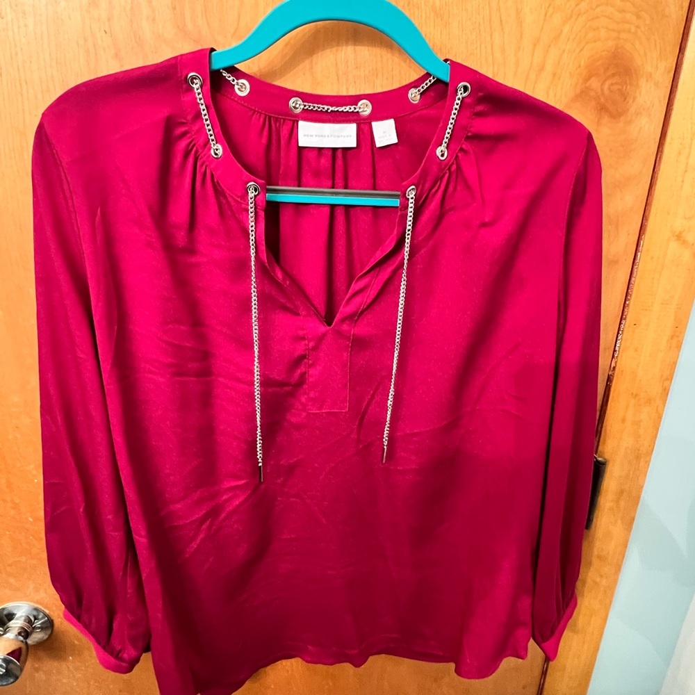 New York & Co Chain Detail Blouse